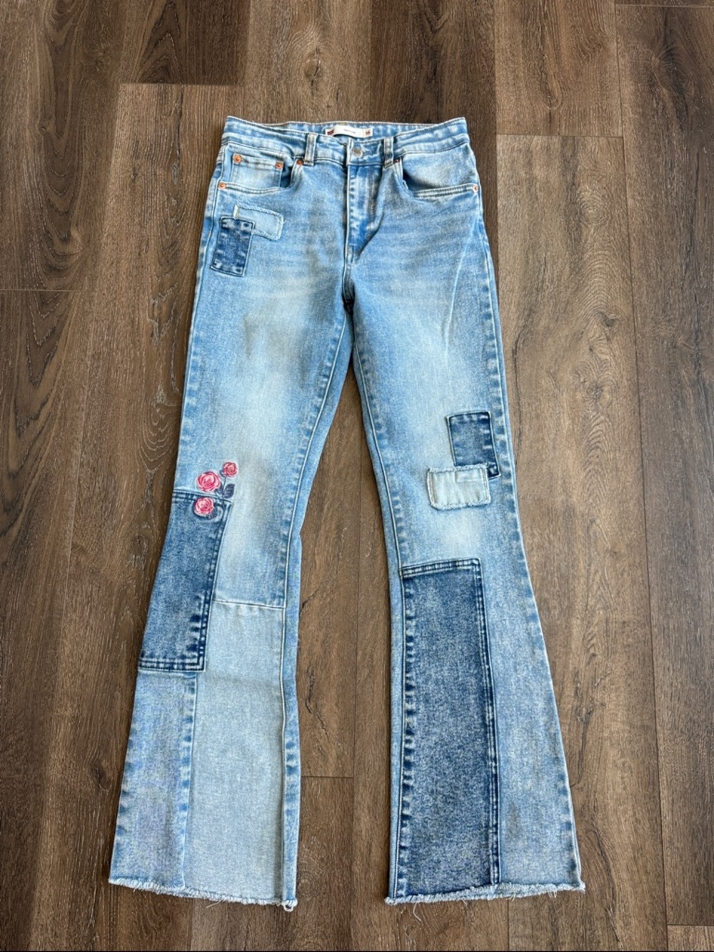 Levi’s Patchwork Flared Jeans girls size 16
